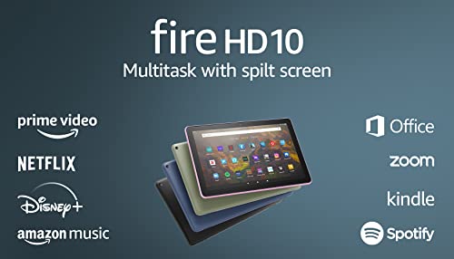 Amazon Fire HD 10 tablet, 10.1", 1080p Full HD, 32 GB, (2021 release), Black