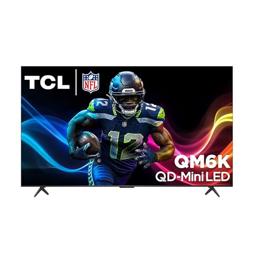 TCL 55-Inch Class QM6K Series QD-Mini LED 4K UHD Google Smart TV Best Value Mini-LED TV - QLED, 144hz, 240hz Gaming Rate, High Contrast Screen, Onkyo Audio, Dolby Atmos (55QM6K, 2025 Model)
