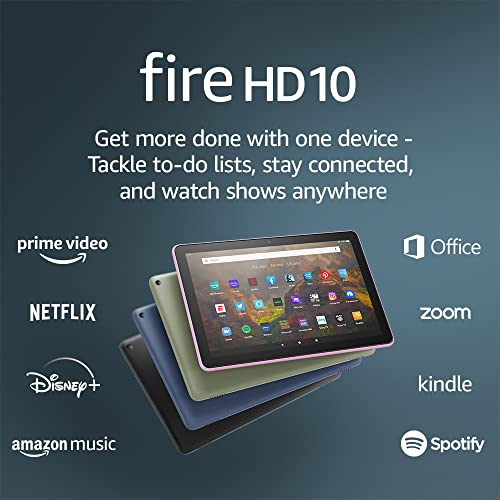 Amazon Fire HD 10 tablet, 10.1", 1080p Full HD, 32 GB, (2021 release), Black