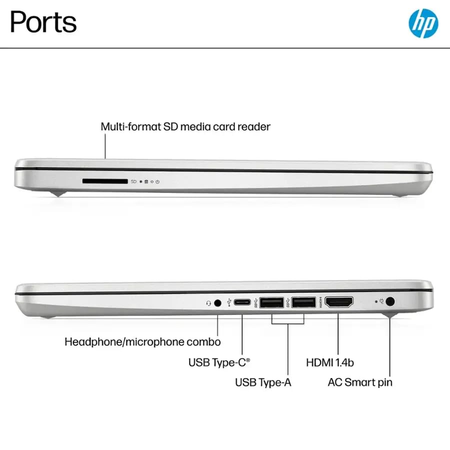 HP 2025 14 inch HD Laptop, Office Pro Lifetime License, Intel Processor N150, 16 GB RAM, 384 GB Storage(128GB UFS+256GB MSD), Copilot AI, Wi-Fi 6, Lightweight, Windows 11 Pro, w/Accessories