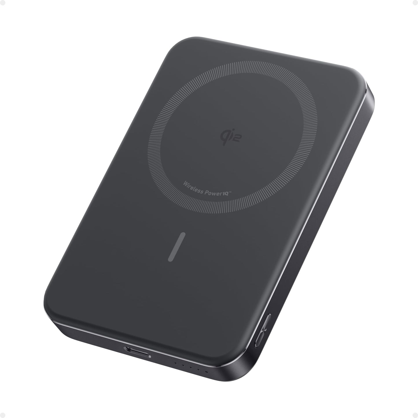 Anker MagGo Power Bank, Ultra-Slim 10,000mAh Magnetic Battery Pack, Qi2 Certified 15W Ultra-Fast MagSafe Compatible Portable Charger, Ergonomic Design, for iPhone16/15/14/13/12 Series Only