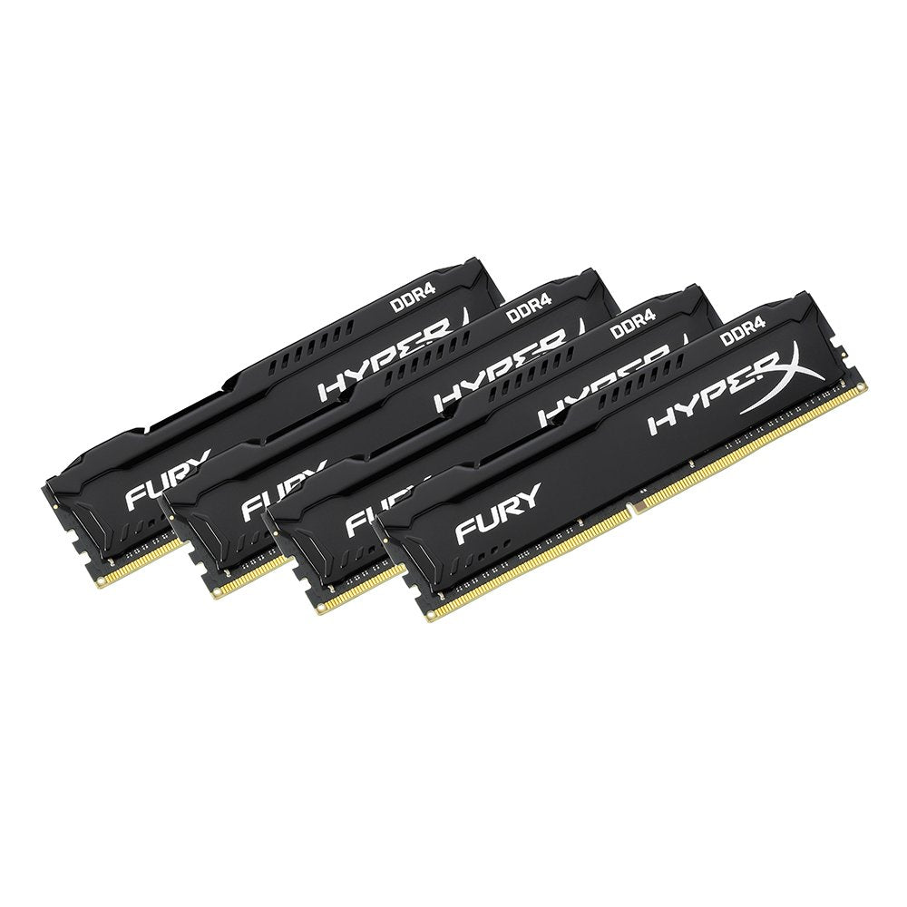 Kingston Technology HyperX Fury Black 64GB 2666MHz DDR4 CL16 DIMM Kit of 4 (HX426C16FBK4/64)
