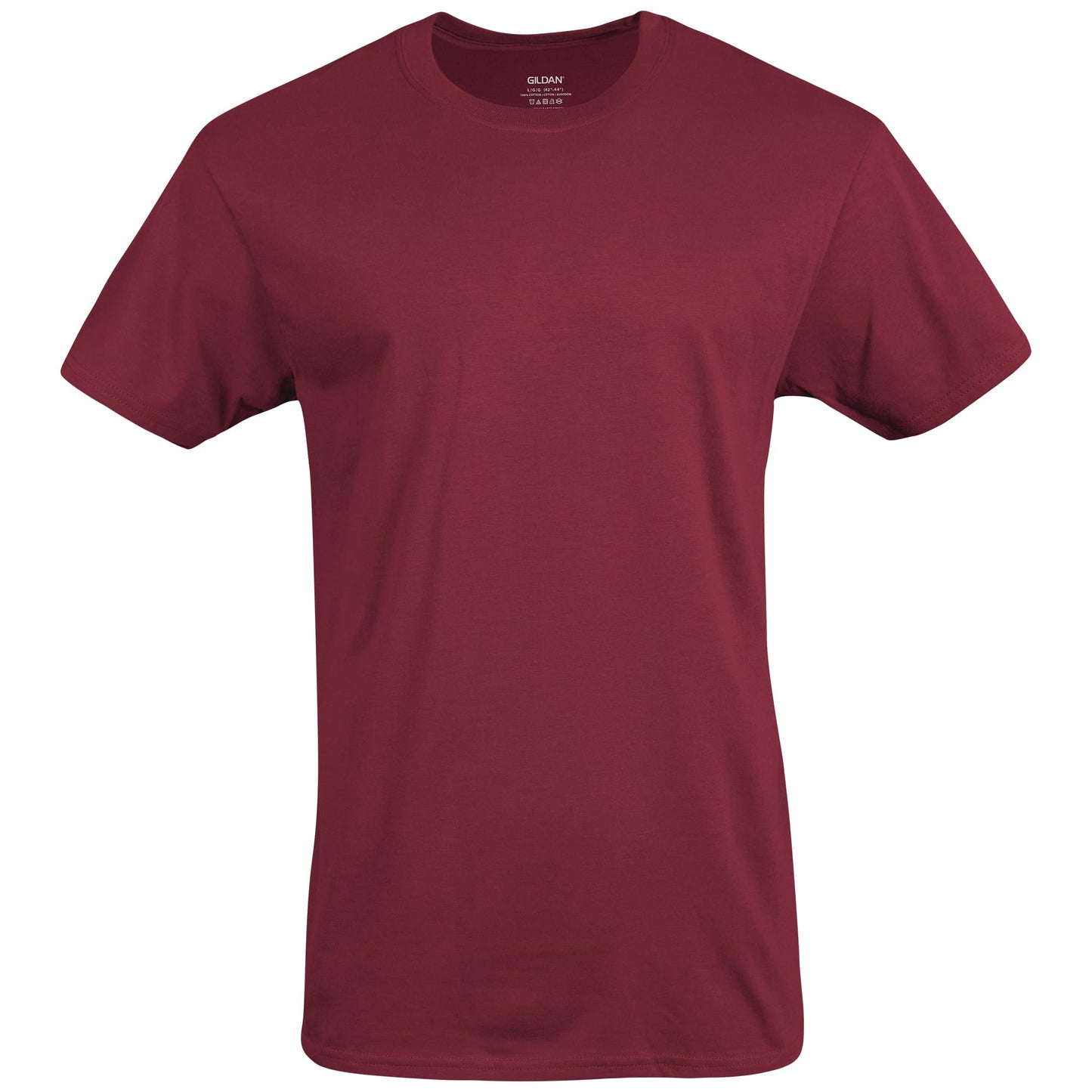 Gildan Men's Crew T-Shirts, Multipack, Style G1100, Navy/Charcoal/Cardinal Red (5-Pack), Large