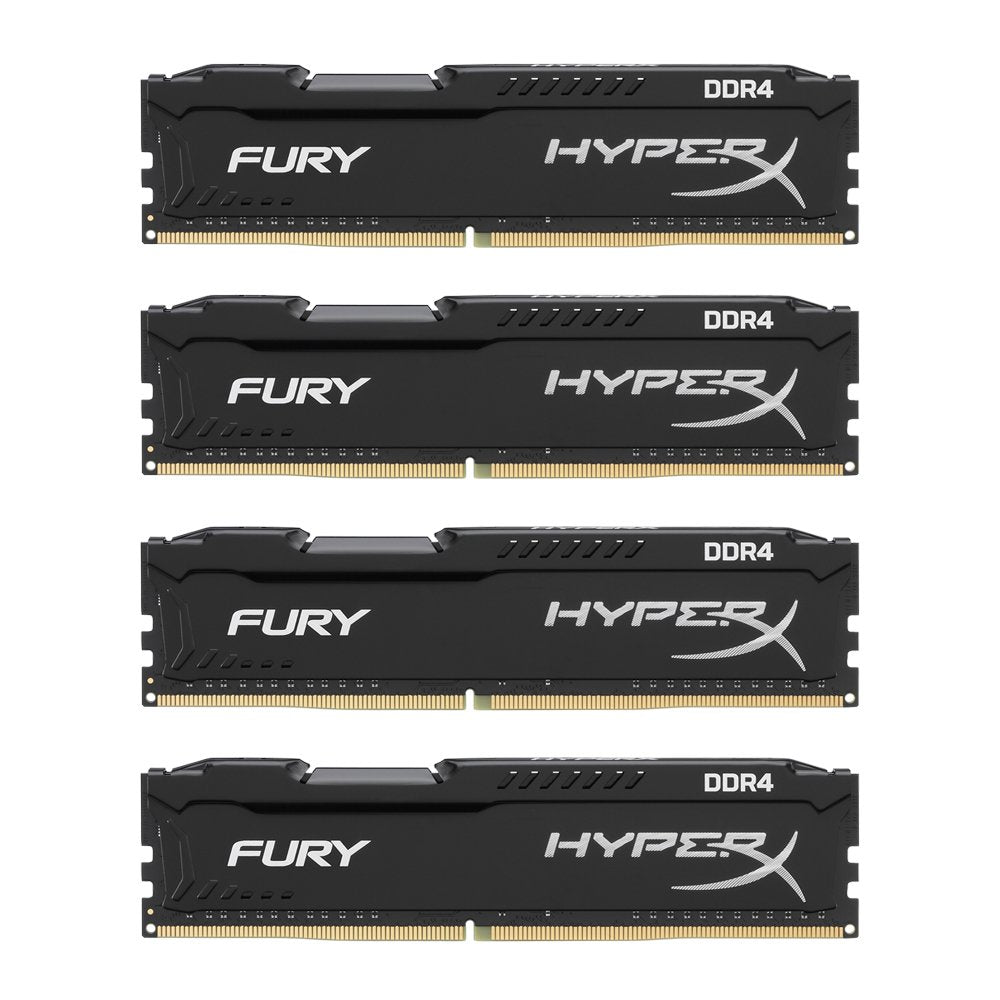 Kingston Technology HyperX Fury Black 64GB 2666MHz DDR4 CL16 DIMM Kit of 4 (HX426C16FBK4/64)