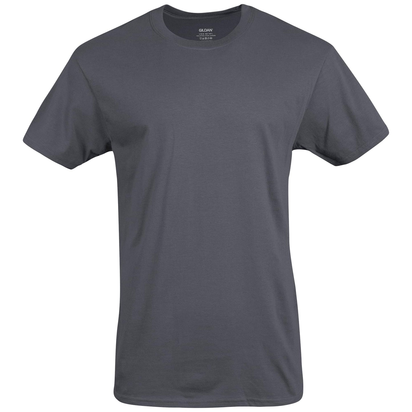 Gildan Men's Crew T-Shirts, Multipack, Style G1100, Navy/Charcoal/Cardinal Red (5-Pack), Large