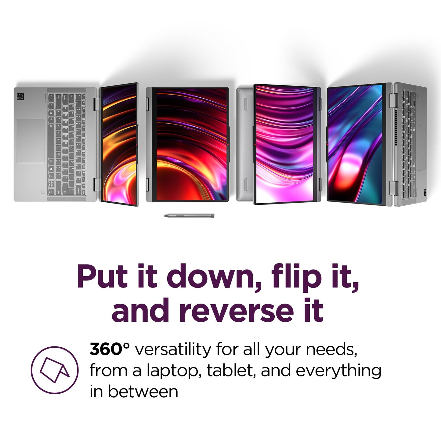 Lenovo IdeaPad 5X 2-in-1 Copilot+ Extra-Long Battery Life 14" WUXGA FHD+ OLED Touch Display 16GB Memory 512GB Storage Snapdragon X Plus 8-core Processor Windows 11 Home, Pen Included, Luna Gray