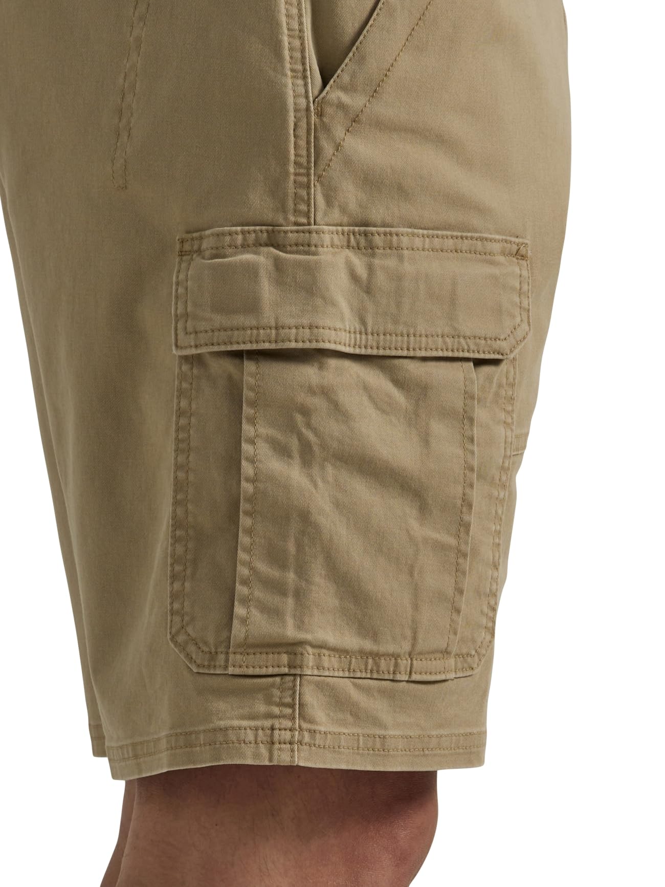 Wrangler Authentics Men's Classic Cargo Stretch Short, Grain Twill, 36
