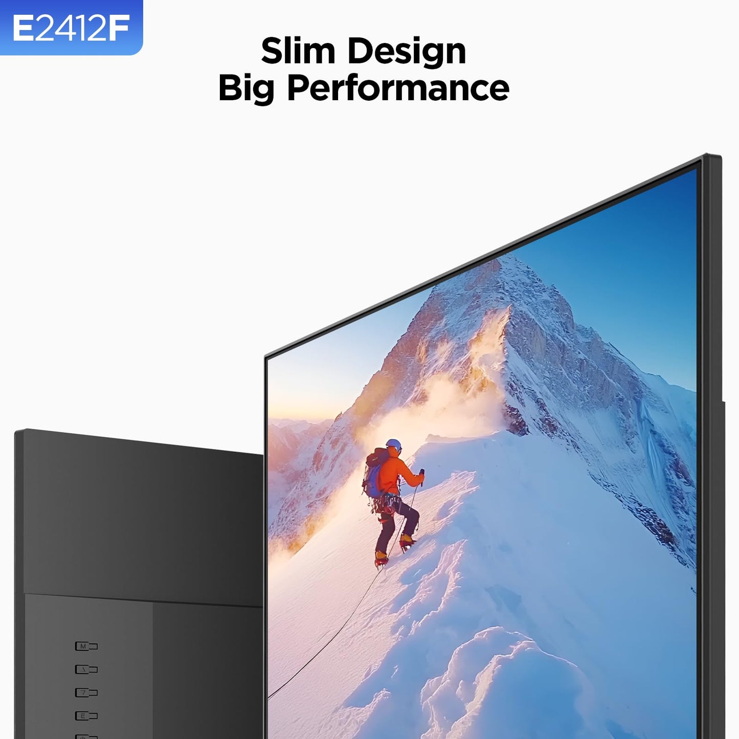 KOORUI 24-inch Computer Monitor Full HD 1920 x 1080p 100Hz VA Display 3000:1 Contrast Ratio with HDMI VGA, Three-Sided Slim Bezels, Freesync, 100 x 100 mm VESA Mountable, Ergonomic Tilt, Black