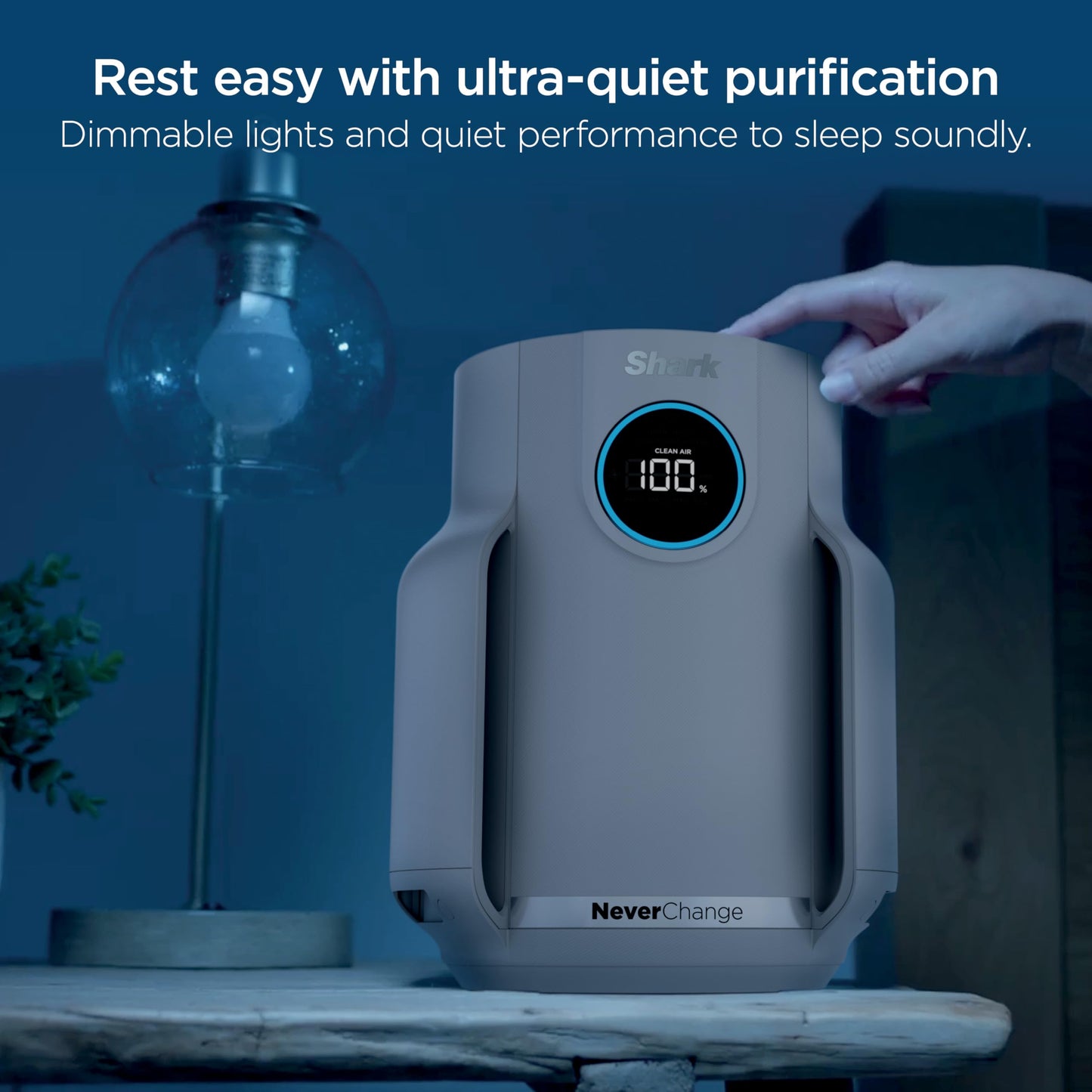 Shark NeverChange Air Purifier Compact Pro with Long-lasting HEPA Exceeding Filtration, For Pet Dander, Dust, Smoke, Allergens, Up to 250 sq. ft. for Bedroom, Home Office, Dorm, HP071BRN (2025)