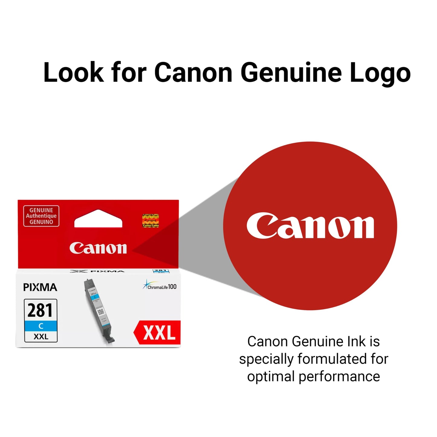 Canon CLI-281 XXL Genuine Cyan Ink Tank, Compatible with TR8520, TS9120,TS8120, TS6120, TS9521C/a, TS9520/a, TS8220, TS6220, TS8320, TS6320, TS702/a, and TR8620/a Series Printers