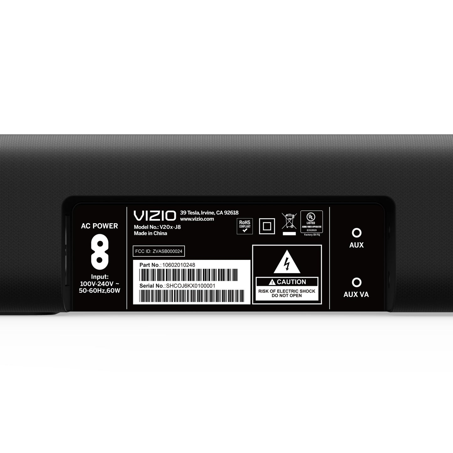 VIZIO V-Series 2.0 Compact Sound Bar with Dolby Audio, DTS:X, Bluetooth V20x-J8