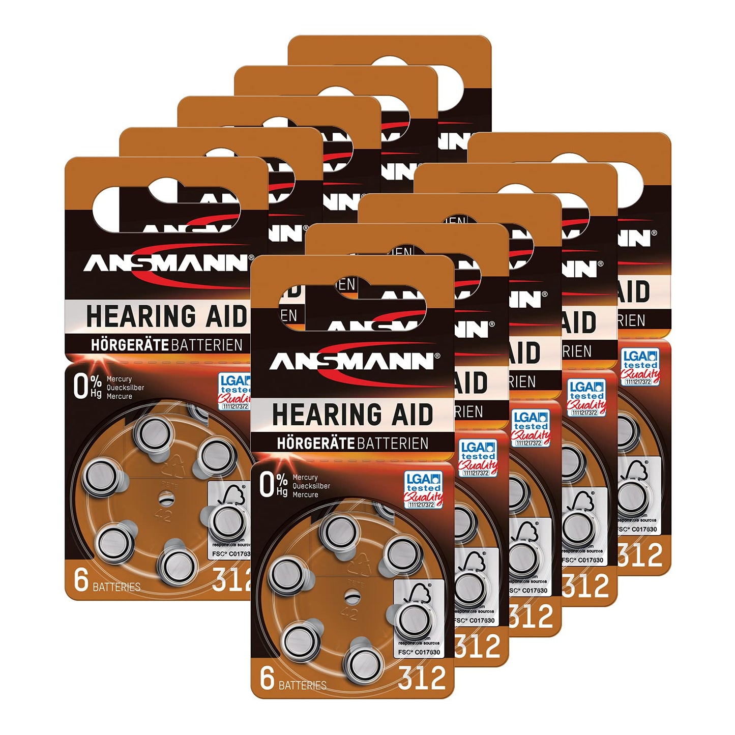Ansmann Hearing Aid Battery Size 312 Hearing Aid Battery (5013233-590)