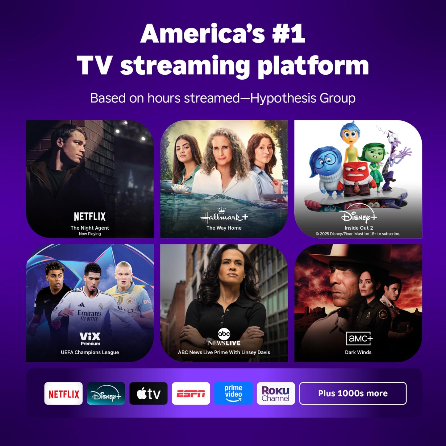 Roku Smart TV 2025 – 55-Inch Select Series, 4K HDR TV – Roku TV with Enhanced Voice Remote – Flat Screen LED Television with Wi-Fi for Streaming Live Local News, Sports, Family Entertainment