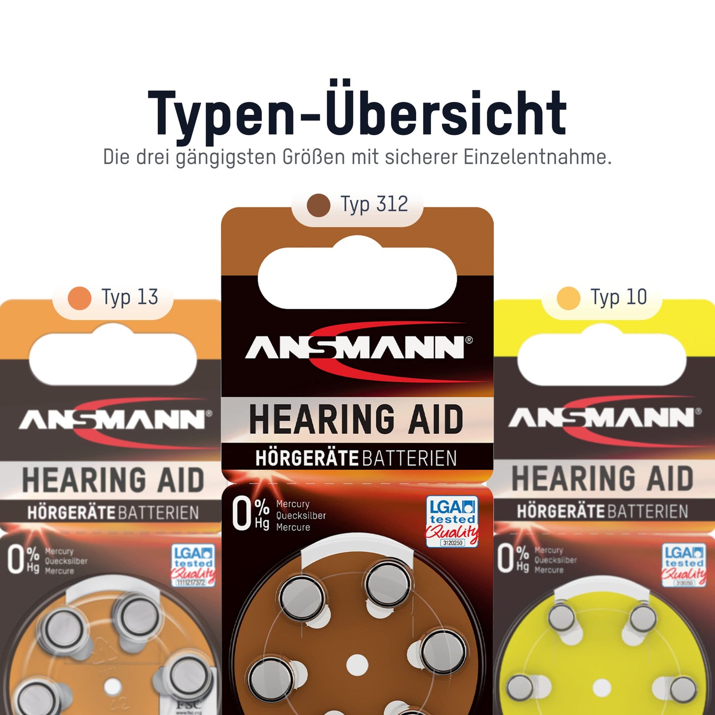 Ansmann Hearing Aid Battery Size 312 Hearing Aid Battery (5013233-590)