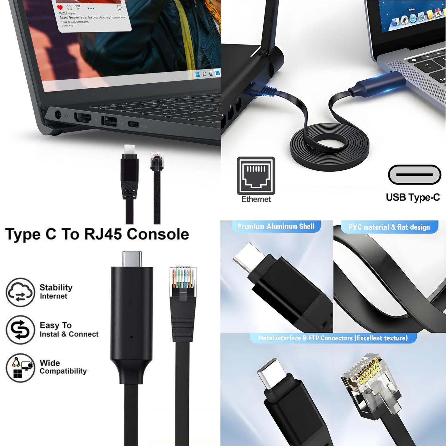 Dell Touchscreen Laptop Computer, Inspiron 15 for College Home Study and Business, Intel i5-1334U (Beat i7-1250U), 15.6" FHD, WiFi 6, Windows 11 Pro S, Type C to RJ45 Cable (32GB RAM, 1TB PCIe SSD)