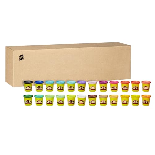 Play-Doh Modeling Compound 24-Pack Case of Colors, Non-Toxic, 3 Oz Cans of Assort. Colors, Back to School Classroom Supplies, Preschool Toys, Ages 2+ (Amazon Exclusive)