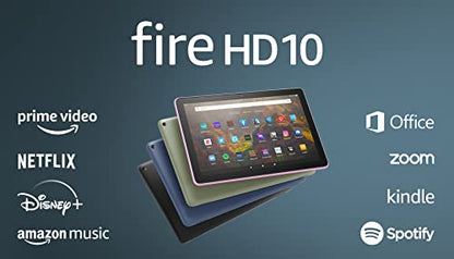 Amazon Fire HD 10 tablet, 10.1", 1080p Full HD, 32 GB, (2021 release), Black