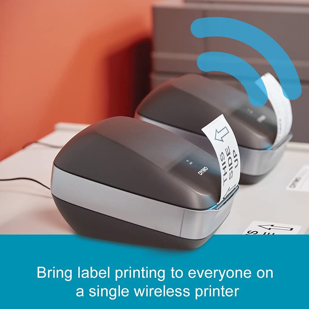 DYMO LabelWriter Wireless Label Printer | Direct Thermal Printer Great for Shipping Warehouse Labels Name Badges Barcodes and More Connect Through Wi-Fi for Home & Office Organization Black
