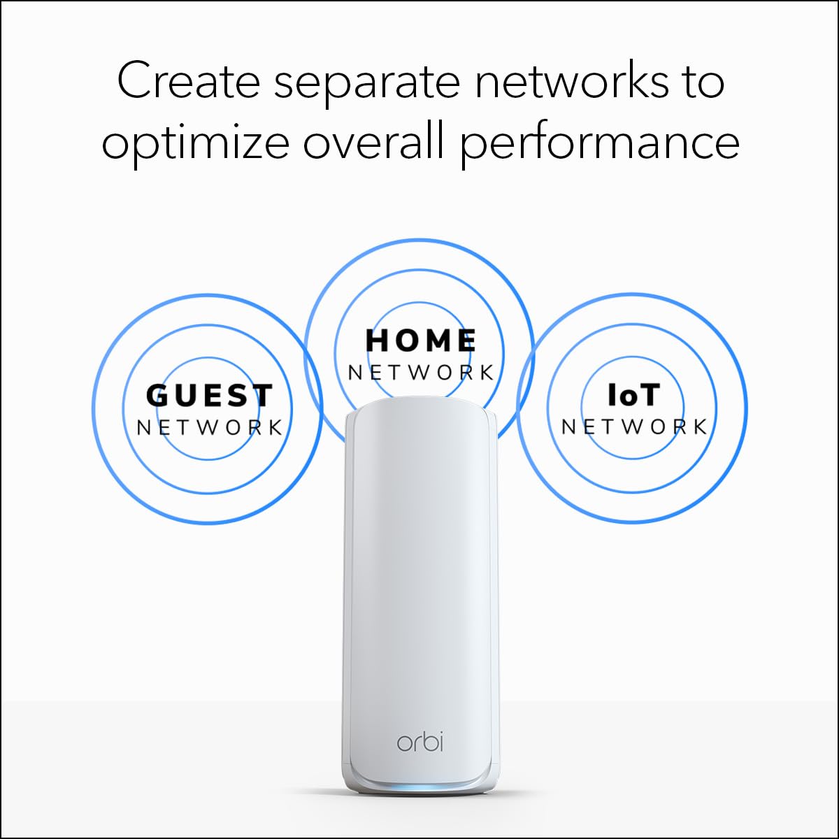 NETGEAR Orbi 770 Series Tri-Band WiFi 7 Mesh Network System (RBE773) - Router + 2 Satellite Extenders, Security Features, Up to 11Gbps, Covers up to 8,000 sq. ft., 100 Devices, 2.5 Gig Internet Port