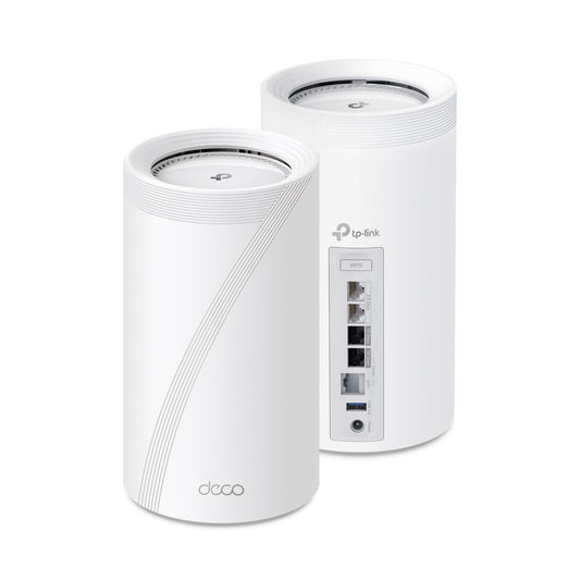 TP-Link 𝐃𝐞𝐜𝐨 BE75 BE17000 Tri-Band WiFi 7 Mesh System - 8-Stream, 17 Gbps, 200+ Device Connect, 10 Gbps Wired, AI Roaming, Google/Alexa, HomeShield 2-Pack