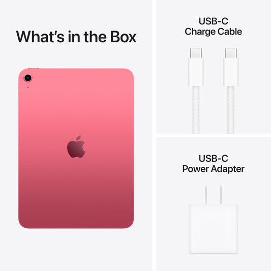 Apple iPad 11-inch: A16 chip, 11-inch Model, Liquid Retina Display, 128GB, Wi-Fi 6, 12MP Front/12MP Back Camera, Touch ID, All-Day Battery Life — Pink