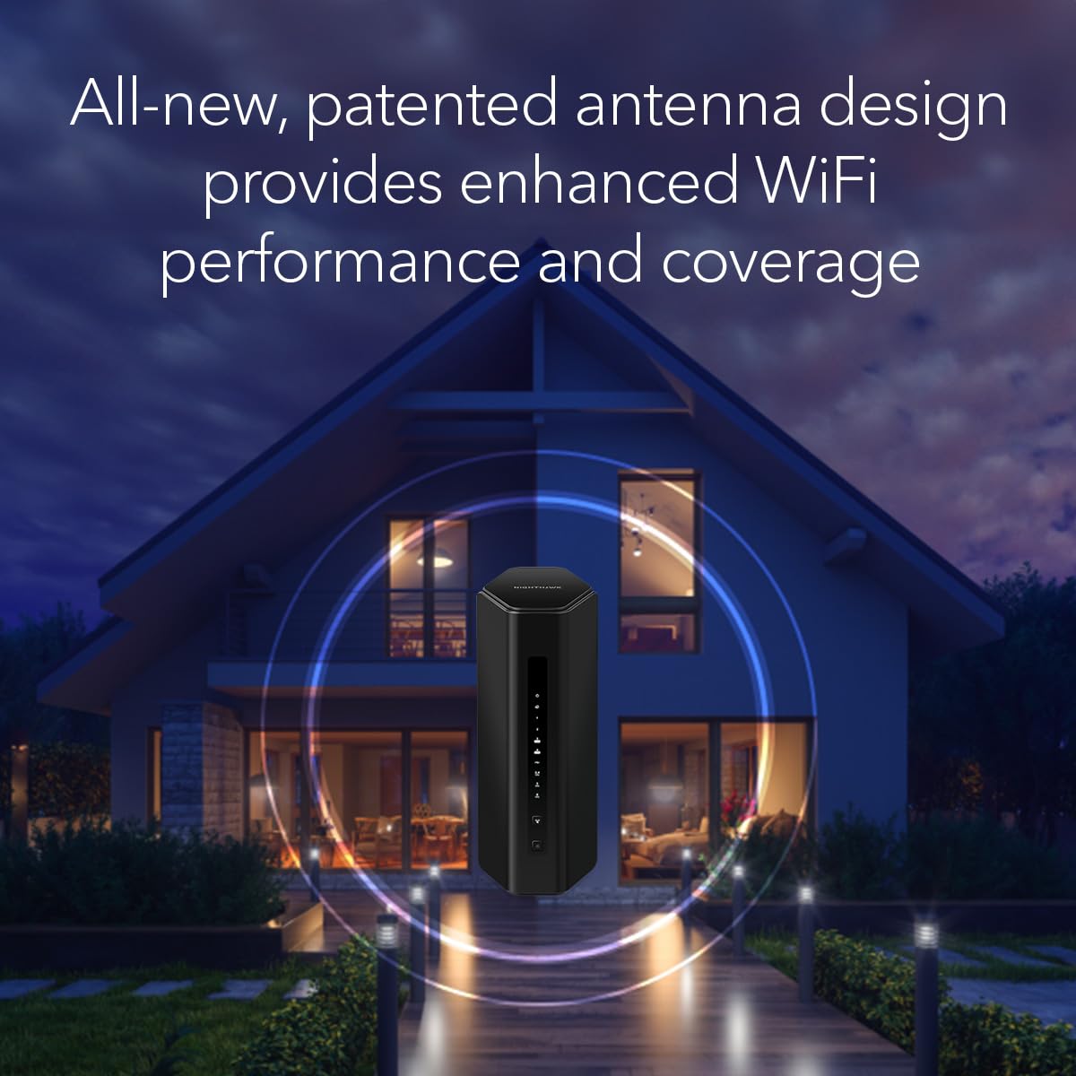 NETGEAR Nighthawk Tri-Band WiFi 7 Router (RS300) - Security Features, BE9300 Wireless Speed (up to 9.3 Gbps) - Covers up to 2,500 sq. ft., 100 Devices - 2.5 Gig Internet Port - Free Expert Help