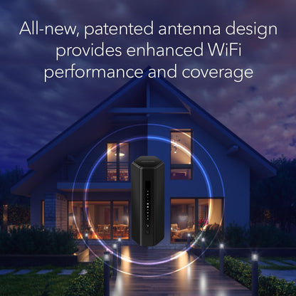 NETGEAR Nighthawk Tri-Band WiFi 7 Router (RS300) - Security Features, BE9300 Wireless Speed (up to 9.3 Gbps) - Covers up to 2,500 sq. ft., 100 Devices - 2.5 Gig Internet Port - Free Expert Help
