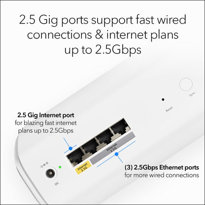 NETGEAR Orbi 770 Series Tri-Band WiFi 7 Mesh Network System (RBE773) - Router + 2 Satellite Extenders, Security Features, Up to 11Gbps, Covers up to 8,000 sq. ft., 100 Devices, 2.5 Gig Internet Port