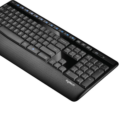 Logitech K345 Wireless Keyboard - Full-Sized Keyboard with Palm Rest, 2.4 GHz Wireless USB Receiver - for PC, Laptop
