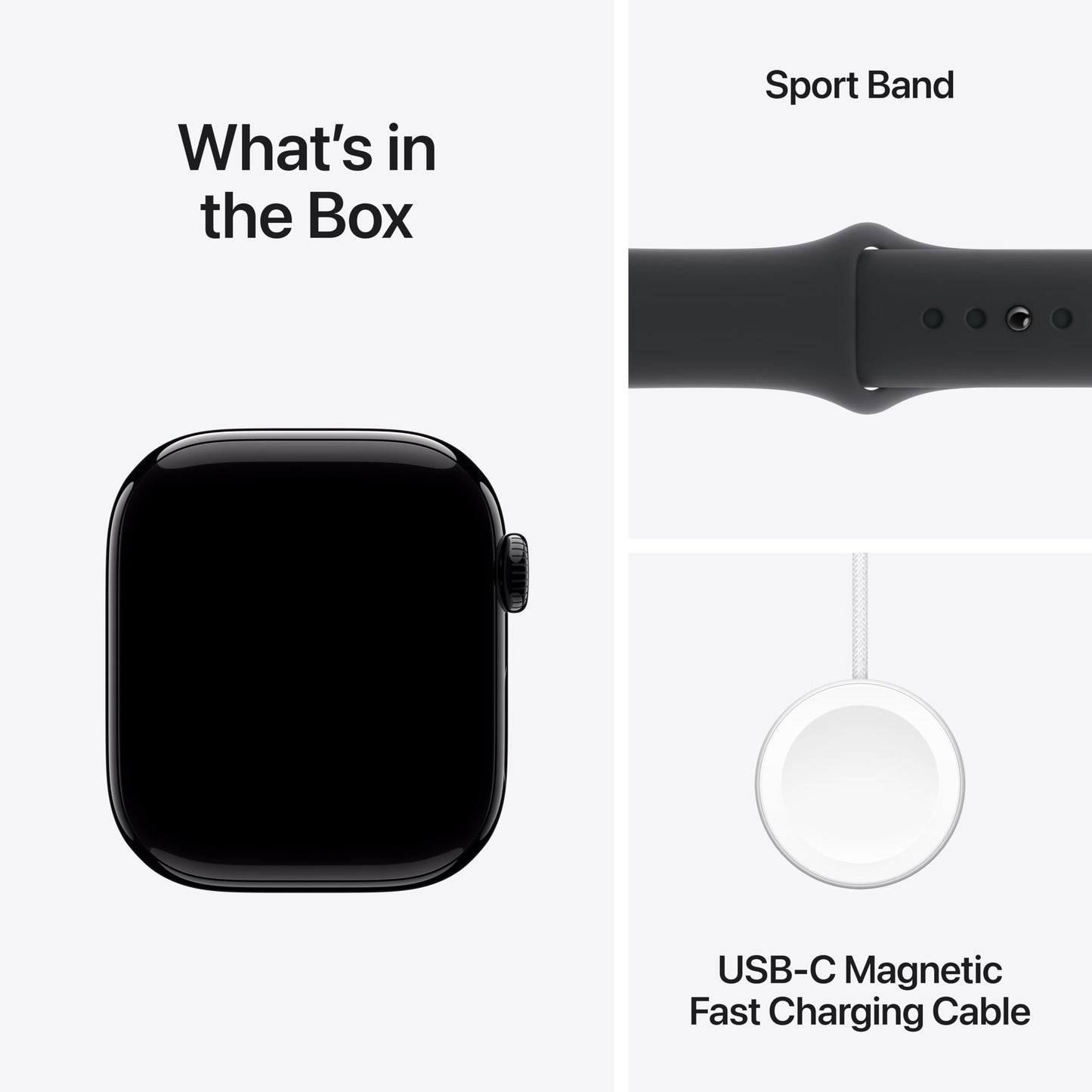 Apple Watch Series 10 [GPS 42mm case] Smartwatch with Jet Black Aluminium Case with Black Sport Band - S/M. Fitness Tracker, ECG App, Always-On Retina Display, Water Resistant