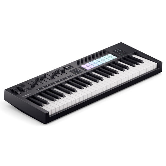 Novation Launchkey 49 MK4 – 49 key Semi-Weighted, USB, MIDI Keyboard Controller with DAW Integration. Chord & Scale Modes, 8 Drum Pads, & Arpeggiator — Includes Software Bundle for Music Production