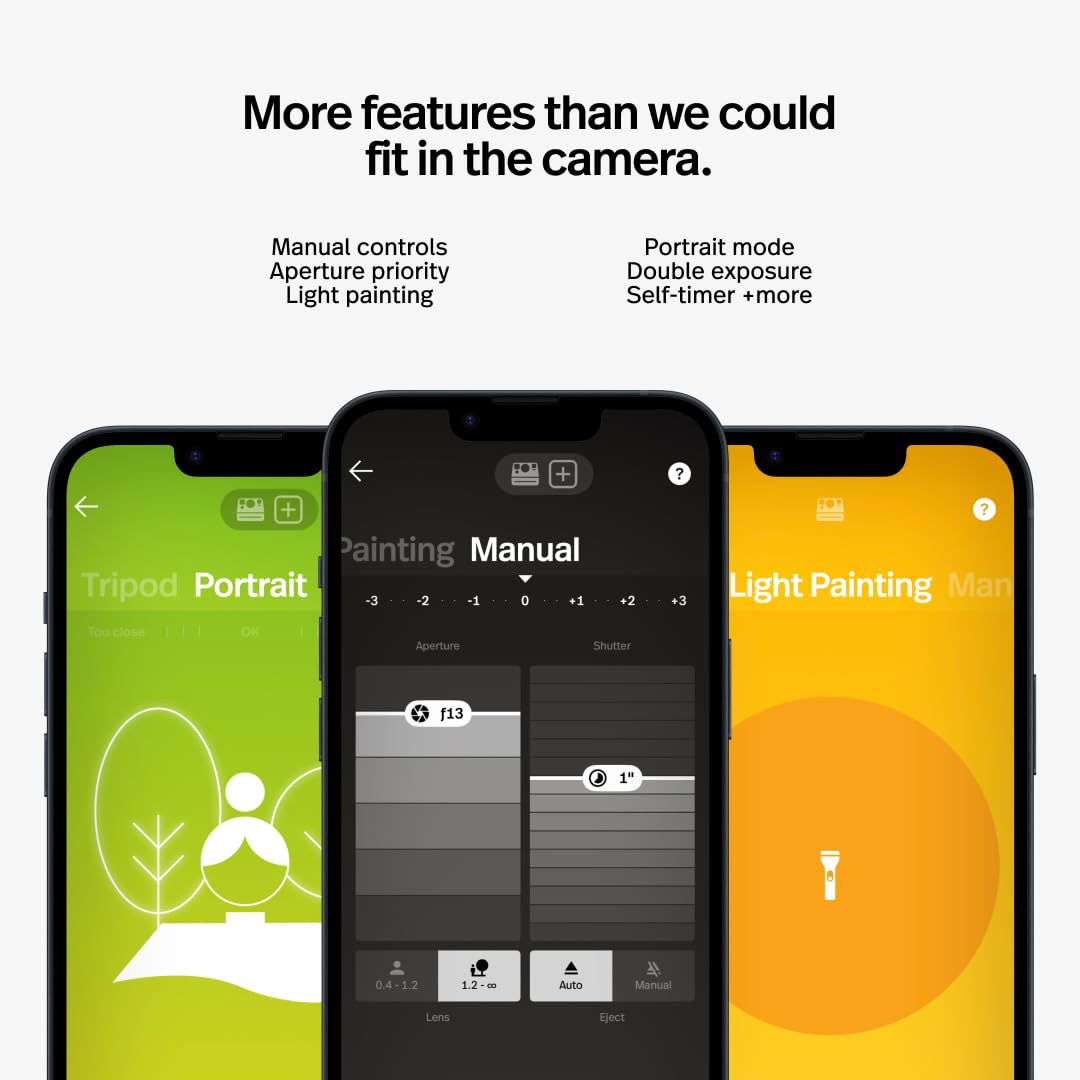 Polaroid Now+ 2nd Generation I-Type Instant Film Bluetooth Connected App Controlled Camera - White (9077)