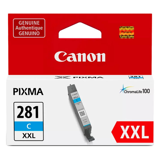 Canon CLI-281 XXL Genuine Cyan Ink Tank, Compatible with TR8520, TS9120,TS8120, TS6120, TS9521C/a, TS9520/a, TS8220, TS6220, TS8320, TS6320, TS702/a, and TR8620/a Series Printers