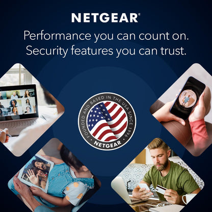NETGEAR Nighthawk Tri-Band WiFi 7 Router (RS300) - Security Features, BE9300 Wireless Speed (up to 9.3 Gbps) - Covers up to 2,500 sq. ft., 100 Devices - 2.5 Gig Internet Port - Free Expert Help