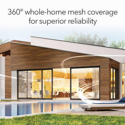 NETGEAR Orbi 770 Series Tri-Band WiFi 7 Mesh Network System (RBE773) - Router + 2 Satellite Extenders, Security Features, Up to 11Gbps, Covers up to 8,000 sq. ft., 100 Devices, 2.5 Gig Internet Port