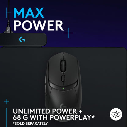 Logitech G309 Lightspeed Wireless Gaming Mouse, Lightweight, LIGHTFORCE Hybrid Switches, Hero 25K Sensor, 86g & 300+ hr Battery Life with AA Battery, 6 Programmable Buttons, PC & Mac - Black