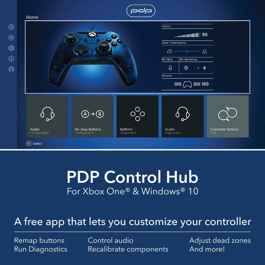 PDP Gaming Wired Controller: Midnight Blue - Xbox One