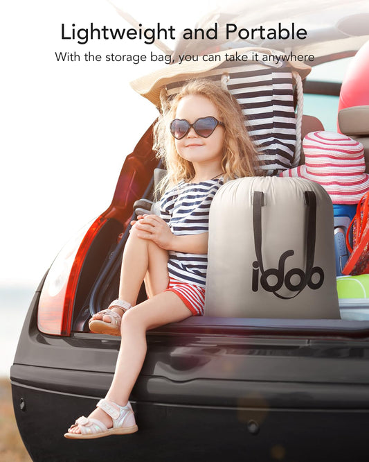 iDOO Queen Air Mattress with Built in Pump, 18 Raised Comfort Blow up Mattress, Upgraded Four Chamber Inflatable Mattress for Guests, Home and Camping, colchon inflable, Portable Air Bed, 650 lbs Max