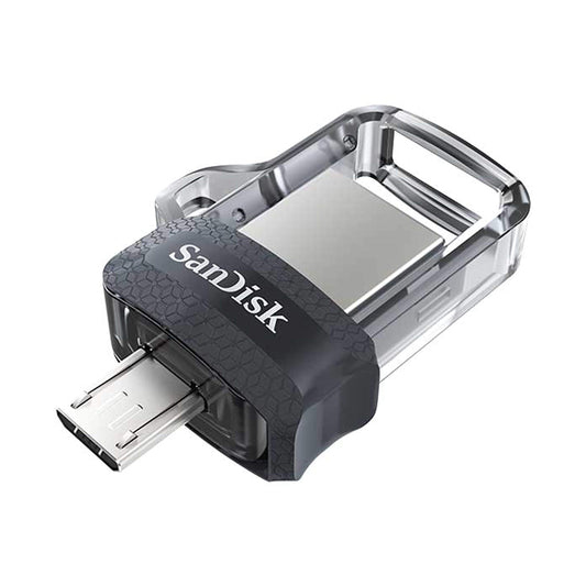 SanDisk 256GB Ultra Dual Drive m3.0, microUSB and USB Type-A, High-speed USB 3.0, Retractable design for Android Devices and Computers - SDDD3-256G-G46