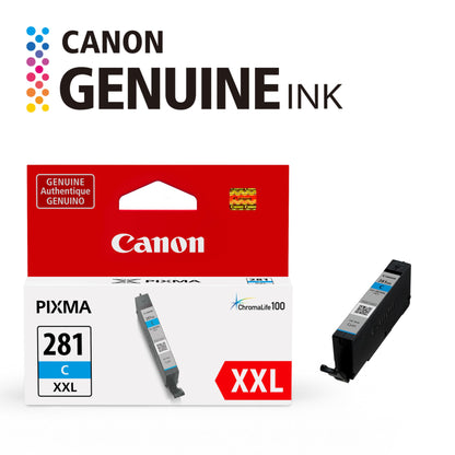 Canon CLI-281 XXL Genuine Cyan Ink Tank, Compatible with TR8520, TS9120,TS8120, TS6120, TS9521C/a, TS9520/a, TS8220, TS6220, TS8320, TS6320, TS702/a, and TR8620/a Series Printers