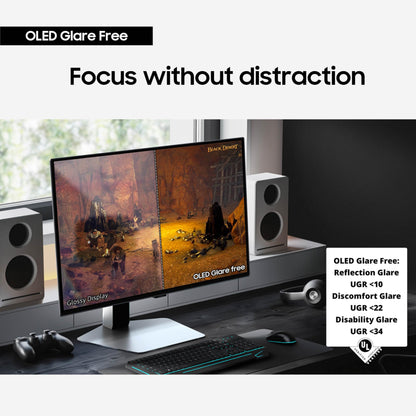 Samsung 27” Odyssey OLED G6 (G60SD) Series Gaming Monitor with QHD & QD-OLED, 360Hz 0.03ms, AMD FreeSync Premium Pro, Anti-Glare, Sleek Design, Cooling System, 3 Year Warranty, LS27DG602SNXZA