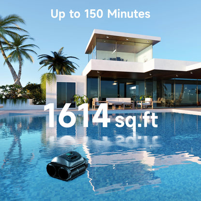 (2025 Upgrade) WYBOT OS7010C - C1 Pool Robot Vacuum, 4-in-1 Cordless Pool Cleaner 180min up to 1,614 Sq,ft, Smart APP Support, Auto Wall & Waterline Cleaning, WiFi & Bluetooth Connect