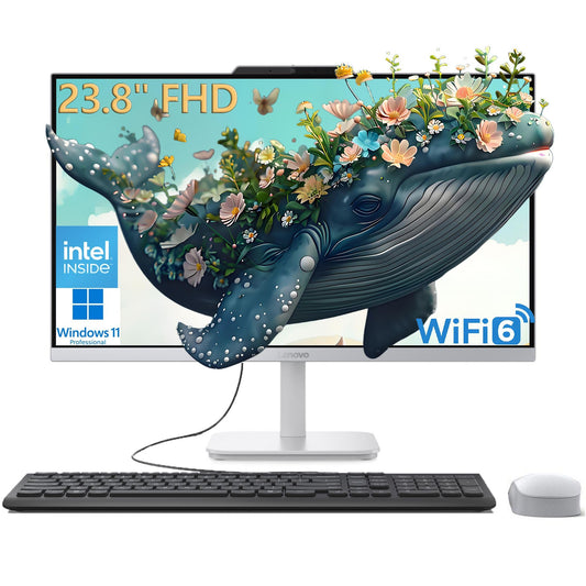 Lenovo 24 All-in-One Desktop Computer for Home Office, 23.8" FHD Business AIO, Intel 8-Core Processor (Beat i5-1140G7), 32GB DDR4 RAM, 1TB PCIe SSD, WiFi 6, Bluetooth 5.2, Windows 11 Pro, Vent-Hear