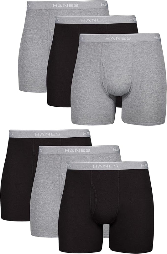 Hanes Men’s Boxer Briefs, Cool Dri Moisture‑Wicking (Multipacks)